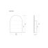 600mm Arch Curved Matte White Finish Bathroom Mirror Cabinet Shaving Storage