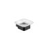 Rosa Glass Soap Dish Matt Black