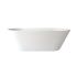 1500mm Freestanding Bathtub Oval Gloss White Acrylic No Overflow