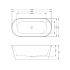 1700mm Freestanding Bathtub Oval Gloss White Acrylic No Overflow