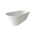 1700mm Freestanding Bathtub Oval Gloss White Acrylic No Overflow