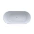 1700mm Freestanding Bathtub Oval Gloss White Acrylic No Overflow
