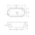 1500mm Freestanding Bathtub Oval Gloss White Acrylic No Overflow