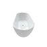 1500mm Freestanding Bathtub Oval Gloss White Acrylic No Overflow