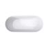 1500mm Freestanding Bathtub Oval Gloss White Acrylic No Overflow