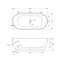 1700mm Freestanding Bathtub Oval Gloss White Acrylic No Overflow