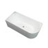 1700mm Back To Wall Grooved Left Corner Fit Gloss White Acrylic Bathtub