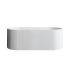 1500mm Freestanding Grooved Gloss White Acrylic Bathtub No Overflow