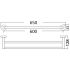 Otus Round Double Towel Rail 600mm Chrome
