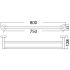 Otus Round Double Towel Rail 750mm Matt Black