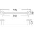 Otus Round Single Towel Rail 350mm Chrome