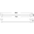 Otus Round Single Towel Rail 750mm Chrome
