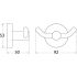 Otus Round Double Robe Hook Matt Black