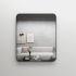 750mm (L) x 900mm (D) Metal Frame Mirror Matte Black Rectangle Framed Mirror