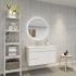 750mm 3 Color Round Backlit Bathroom LED Mirror Dustproof Smart Touch