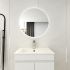 600mm 3 Color Round Backlit Bathroom LED Mirror Dustproof Smart Touch