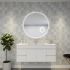 900mm 3 Color Round Backlit LED Mirror with Magnifying Mirror Smart Touch