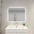 750mm (L) x 600mm (D) Backlit Round Edge 3 Color Rectangle LED Mirror Bathroom Makeup