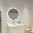 700mm Illuminated Round Bathroom LED Mirror With Touchless Switch 3 Color Lighting