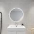 700mm 3 Color Round Backlit Bathroom LED Mirror Makeup Dustproof Smart Touch