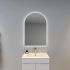 600mm (L) x 900mm (D) Back Lit Arch 3 Color Bathroom LED mirror Touchless Sensor Switch