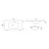 900x460mm Nana Gloss White Thin Edge Ceramic Top