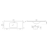 1200x460mm Nana Gloss White Thin Edge Ceramic Top