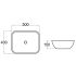 500x400x150mm Rectangle Gloss White Ceramic Above Counter Basin Non-overflow