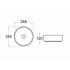 350x350x120mm Round Gloss White Ceramic Above Counter Basin Non-overflow