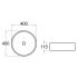400x400x115mm Round Gloss White Ceramic Above Counter Basin Non-overflow