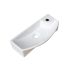 460x210x110mm Rectangle Gloss White Ceramic Above Counter Wall Hung Basin Non-overflow