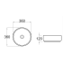 360x360x120mm Round Gloss White Ceramic Above Counter Basin Non-overflow