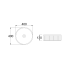 400x400x130mm Round Fluted Goss White Ceramic Basin Ribbed Art Basin Above Counter Basin