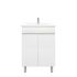 600mm 2-Door Narrow Freestanding With Legs MDF Gloss White Bathroom Vanity Cabinet Only