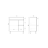 750mm Narrow Freestanding With Legs MDF Gloss White Left/Right Drawers Bathroom Vanity Cabinet Only