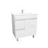 750mm Narrow Freestanding With Legs MDF Gloss White Left/Right Drawers Bathroom Vanity Cabinet Only  