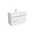 750mm Wall Hung MDF Gloss White Left/Right Drawers Bathroom Vanity Cabinet Only  