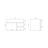 750mm Wall Hung MDF Gloss White Left/Right Drawers Bathroom Vanity Cabinet Only