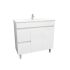 900mm Narrow Freestanding With Legs MDF Gloss White Left/Right Drawers Bathroom Vanity Cabinet Only