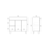 900mm Narrow Freestanding With Legs MDF Gloss White Left/Right Drawers Bathroom Vanity Cabinet Only