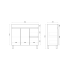 900mm Narrow Freestanding With Legs MDF Gloss White Left/Right Drawers Bathroom Vanity Cabinet Only