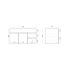 900mm Wall Hung MDF Gloss White Left/Right Drawers Bathroom Vanity Cabinet Only