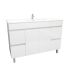 1200mm 2-Door 4-Drawer Freestanding With Legs Gloss White Finish Bathroom Vanity Cabinet Only