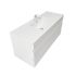 1200mm 2-Door 4-Drawer Wall Hung MDF Gloss White Finish Bathroom Vanity Cabinet Only