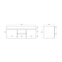 1200mm 2-Door 4-Drawer Wall Hung MDF Gloss White Finish Bathroom Vanity Cabinet Only
