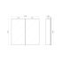 750mm Wall Hung MDF Pencil Edge Gloss White Mirror Door Storage Shaving Cabinet