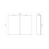 900mm Wall Hung MDF Pencil Edge Gloss White Mirror Door Storage Shaving Cabinet