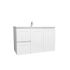 900mm Wall Hung Matte White Linear Surface Bathroom Cabinet With Left Hand Drawers Cabinet Only