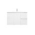 900mm Wall Hung Matte White Linear Surface Bathroom Cabinet With Right Hand Drawers Cabinet Only
