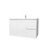 900mm Wall Hung Matte White Linear Surface Bathroom Cabinet With Right Hand Drawers Cabinet Only